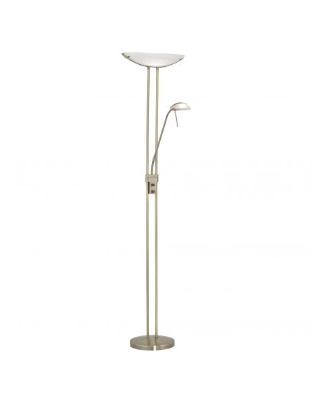 EGLO 85974 - BAYA Living Room Lamp in Burnished Steel and Satin Glass