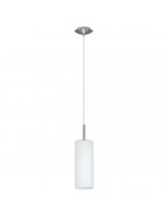 EGLO 85977 - TROY 3 Crystal Pendant Lamp in Matte Nickel Steel and Satin Glass