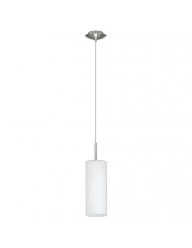 EGLO 85977 - TROY 3 Crystal Pendant Lamp in Matte Nickel Steel and Satin Glass
