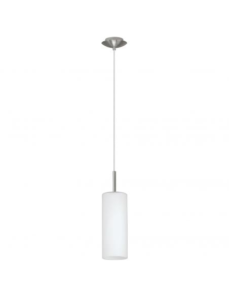 EGLO 85977 - TROY 3 Crystal Pendant Lamp in Matte Nickel Steel and Satin Glass