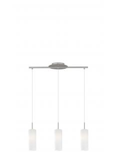 EGLO 85978 - TROY 3 Crystal Pendant Lamp in Matte Nickel-Steel and Satin Glass