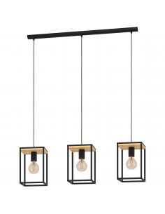 EGLO 99855 - LIBERTAD Hanging lamp in Steel, wood