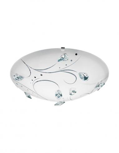 Round glass LED ceiling light Ø32 cm...