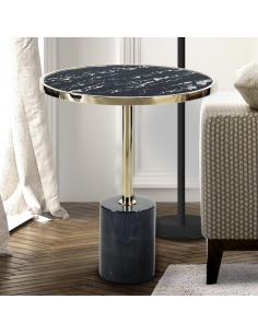 Mesa Auxiliar Negro/Oro Ø46... 2