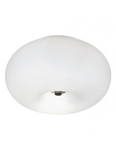 EGLO 86811 - OPTICA Living Room Lamp in Nickel-matt Steel and Matte Opal Glass