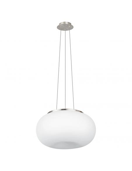 EGLO 86815 - OPTICA Crystal Pendant Lamp in Matte Nickel Steel and Matte Opal Glass