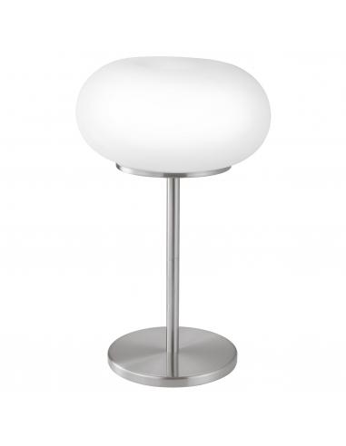 EGLO 86816 - OPTICA Living Room Lamp in Nickel-matt Steel and Matte Opal Glass