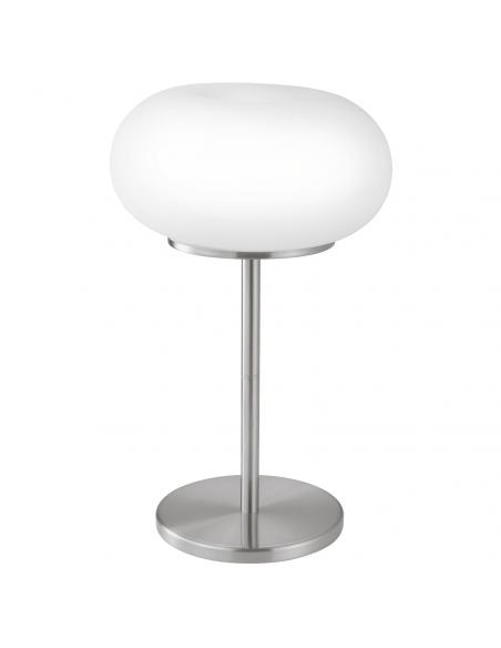 EGLO 86816 - OPTICA Living Room Lamp in Nickel-matt Steel and Matte Opal Glass