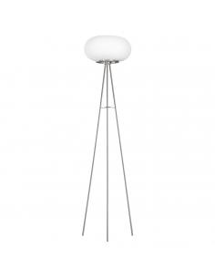 EGLO 86817 - OPTICA Living Room Lamp in Nickel-matt Steel and Matte Opal Glass