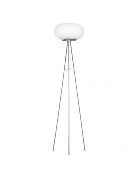 EGLO 86817 - OPTICA Living Room Lamp in Nickel-matt Steel and Matte Opal Glass