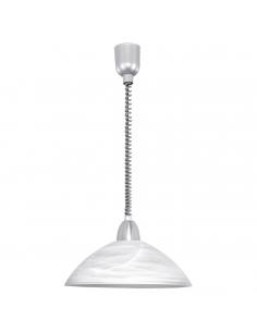 EGLO 87008 - LORD 2 Crystal Pendant Lamp in Acrylic, silver steel, nickel-matt and alabaster glass