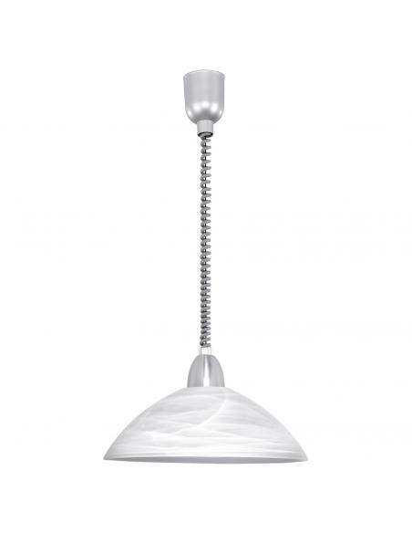 EGLO 87008 - LORD 2 Crystal Pendant Lamp in Acrylic, silver steel, nickel-matt and alabaster glass