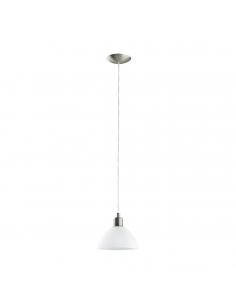 EGLO 87054 - BRENDA Crystal Pendant Lamp in Matte Nickel Steel and Alabaster Glass