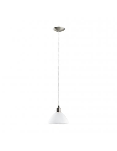 EGLO 87054 - BRENDA Crystal Pendant Lamp in Matte Nickel Steel and Alabaster Glass