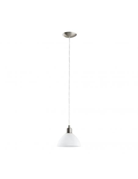 EGLO 87054 - BRENDA Crystal Pendant Lamp in Matte Nickel Steel and Alabaster Glass