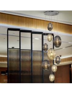 9-light Smoke Lamp, Cognac... 2