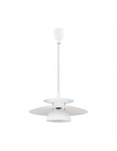 EGLO 87055 - BRENDA Height Adjustable Pendant Lamp in Acrylic, white steel, chrome and Steel