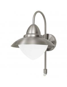 EGLO 87105 - SIDNEY Outdoor wall light with motion sensor in stainless steel and matte opaline glass