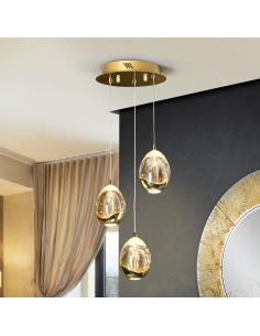 Lamp Ø25 3 lights Gold -... 2