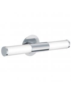 EGLO 87219 - PALMERA Bathroom Wall Light in Chrome Steel and Matte Opal Glass