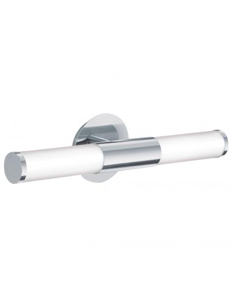 EGLO 87219 - PALMERA Bathroom Wall Light in Chrome Steel and Matte Opal Glass