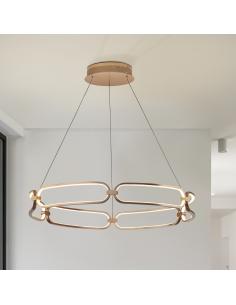 Lámpara Led Ø80 Oro Rosa -... 2