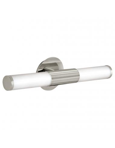 EGLO 87222 - PALMERA Bathroom Wall Light in Nickel-matt Steel and Matte Opal Glass