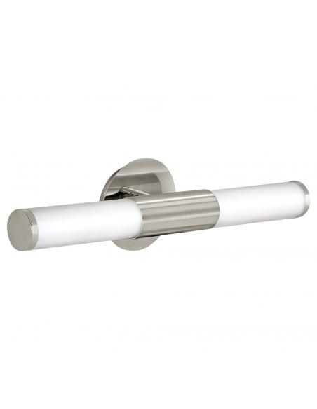 EGLO 87222 - PALMERA Bathroom Wall Light in Nickel-matt Steel and Matte Opal Glass