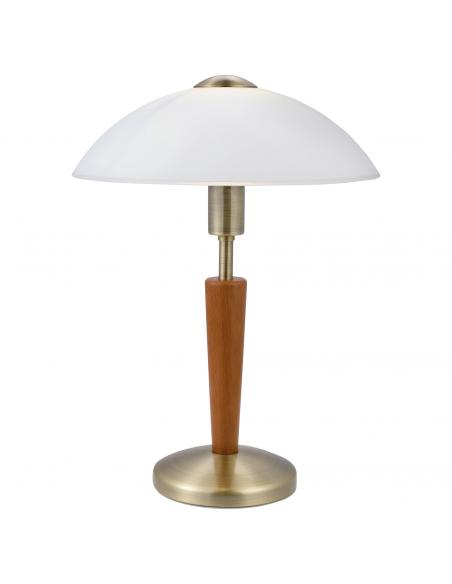 EGLO 87256 - ONLY 1 Living Room Lamp in Steel, burnished wood, hazelnut and satin glass
