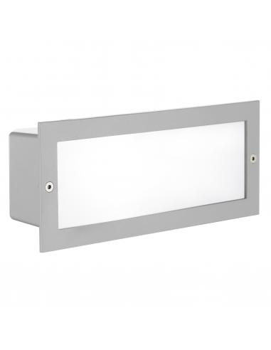 EGLO 88008 - ZIMBA Recessed Lamp in Silver Cast Aluminum and Satin Glass