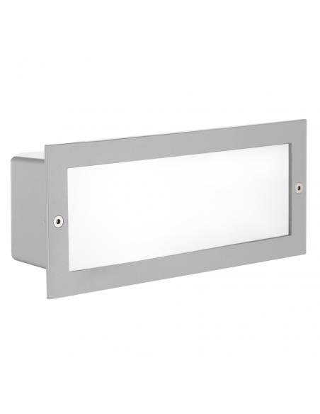 EGLO 88008 - ZIMBA Recessed Lamp in Silver Cast Aluminum and Satin Glass
