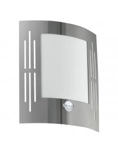 EGLO 88144 - CITY Outdoor wall light with motion sensor in stainless steel and Acrylic