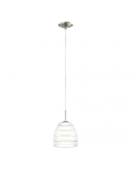 EGLO 88853 - FARGO Matte Nickel Steel and Opal Glass Pendant Lamp