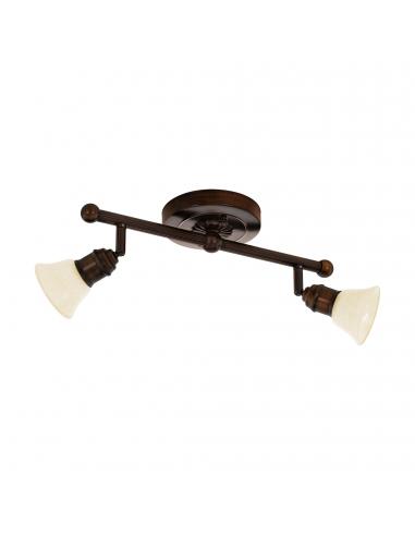 EGLO 89058 - ALAMO Living Room Lamp in Dark Brown Steel and Lacquered Glass