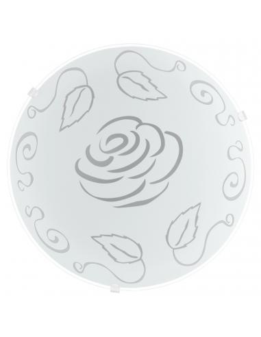 EGLO 89238 - MARS 1 Living Room Lamp in White Steel and Satin Glass