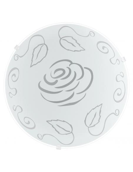 EGLO 89238 - MARS 1 Living Room Lamp in White Steel and Satin Glass