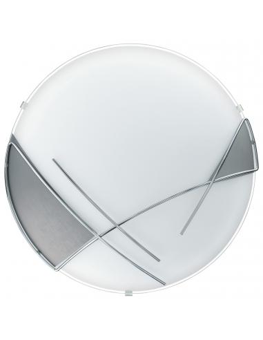 EGLO 89758 - RAYA Living Room Lamp in white steel, chrome and satin glass