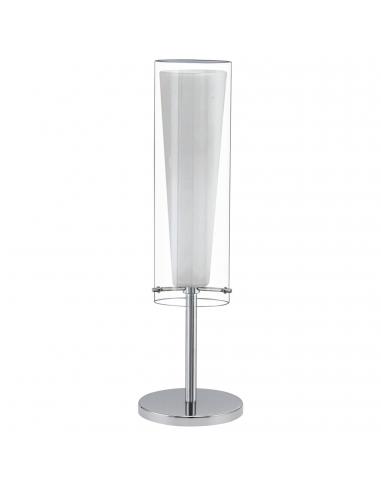 EGLO 89835 - PINTO Living Room Lamp in Chrome Steel and Glass, matte opal glass