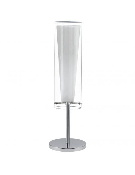 EGLO 89835 - PINTO Living Room Lamp in Chrome Steel and Glass, matte opal glass
