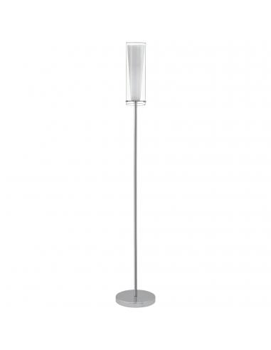EGLO 89836 - PINTO Living Room Lamp in Chrome Steel and Glass, matte opal glass